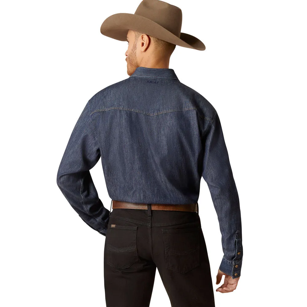 10047940 Ariat Men's Classic Long Sleeve Denim Snap Shirt - Broadway