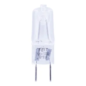 100W Warm White (3000K) GY8.6 Base T4 Dimmable Halogen Light Bulb