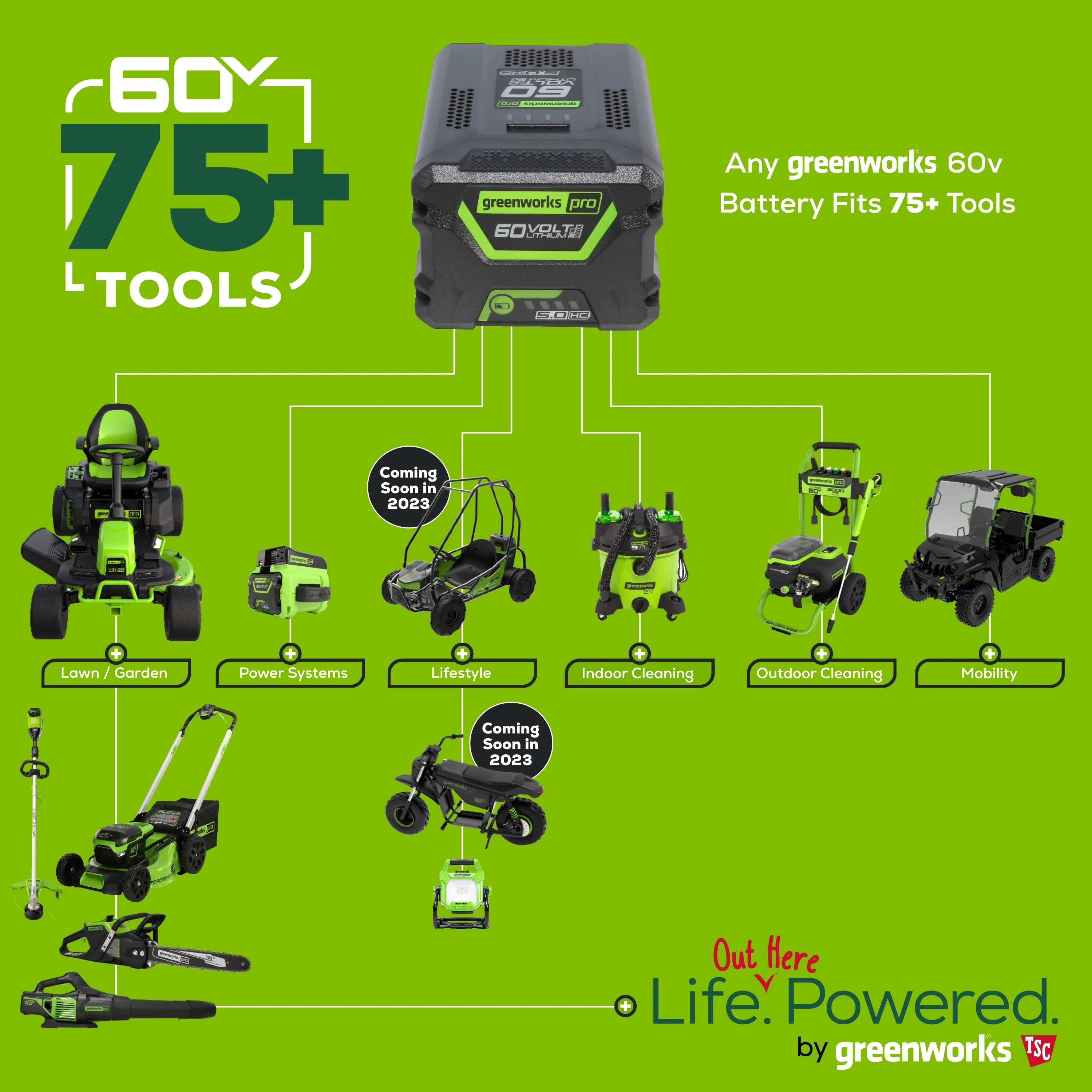 60V 10" Cordless Battery Pole Saw (Tool Only)