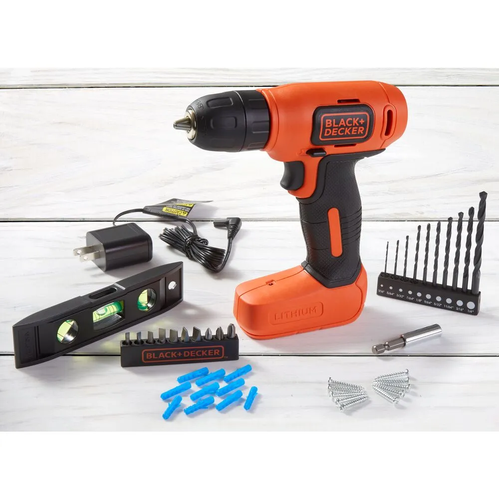 8V MAX* Cordless Drill & 43-Piece Home Decor Project Kit