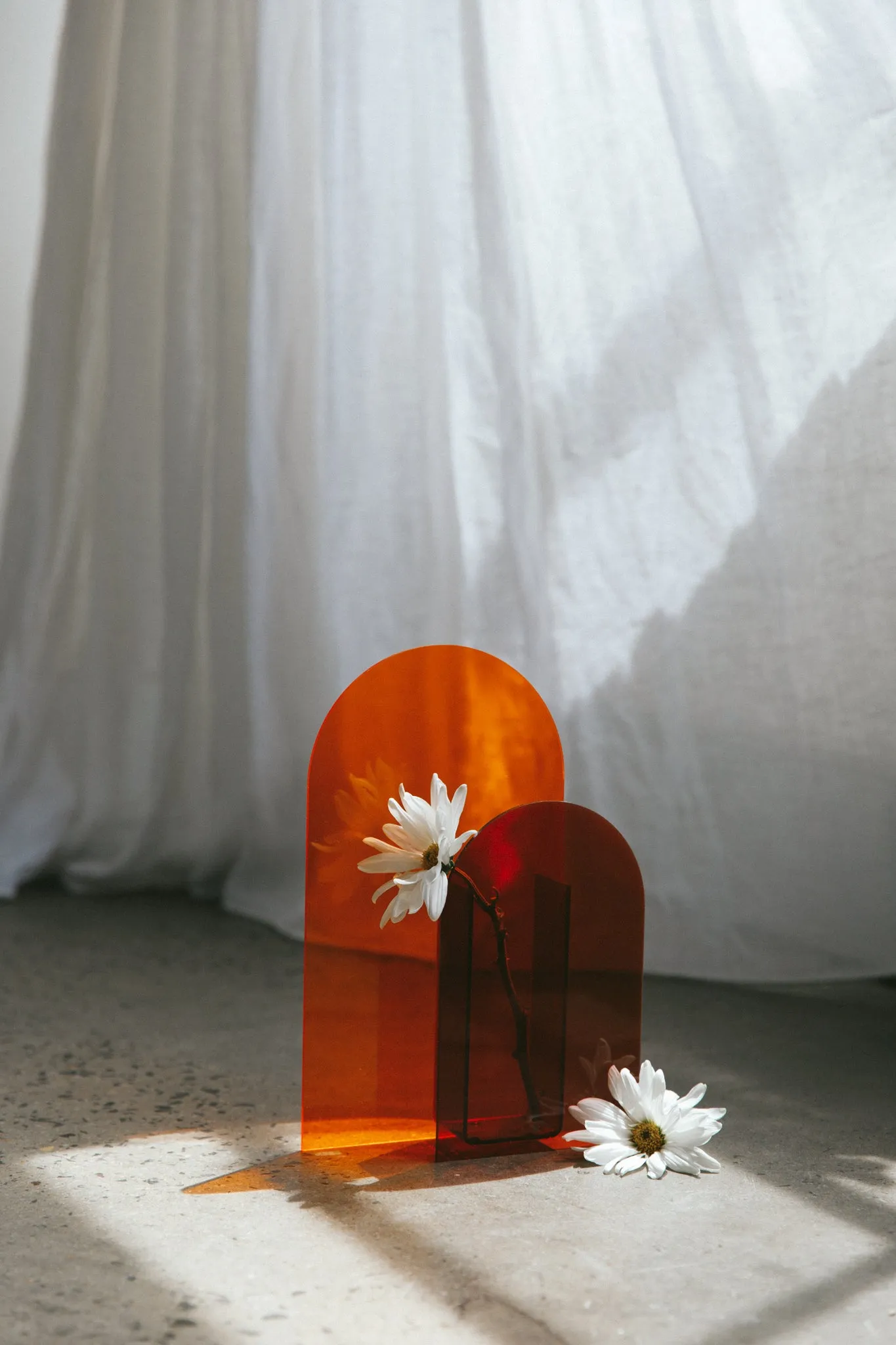 Adira Arch Shape Flower Vase Orange