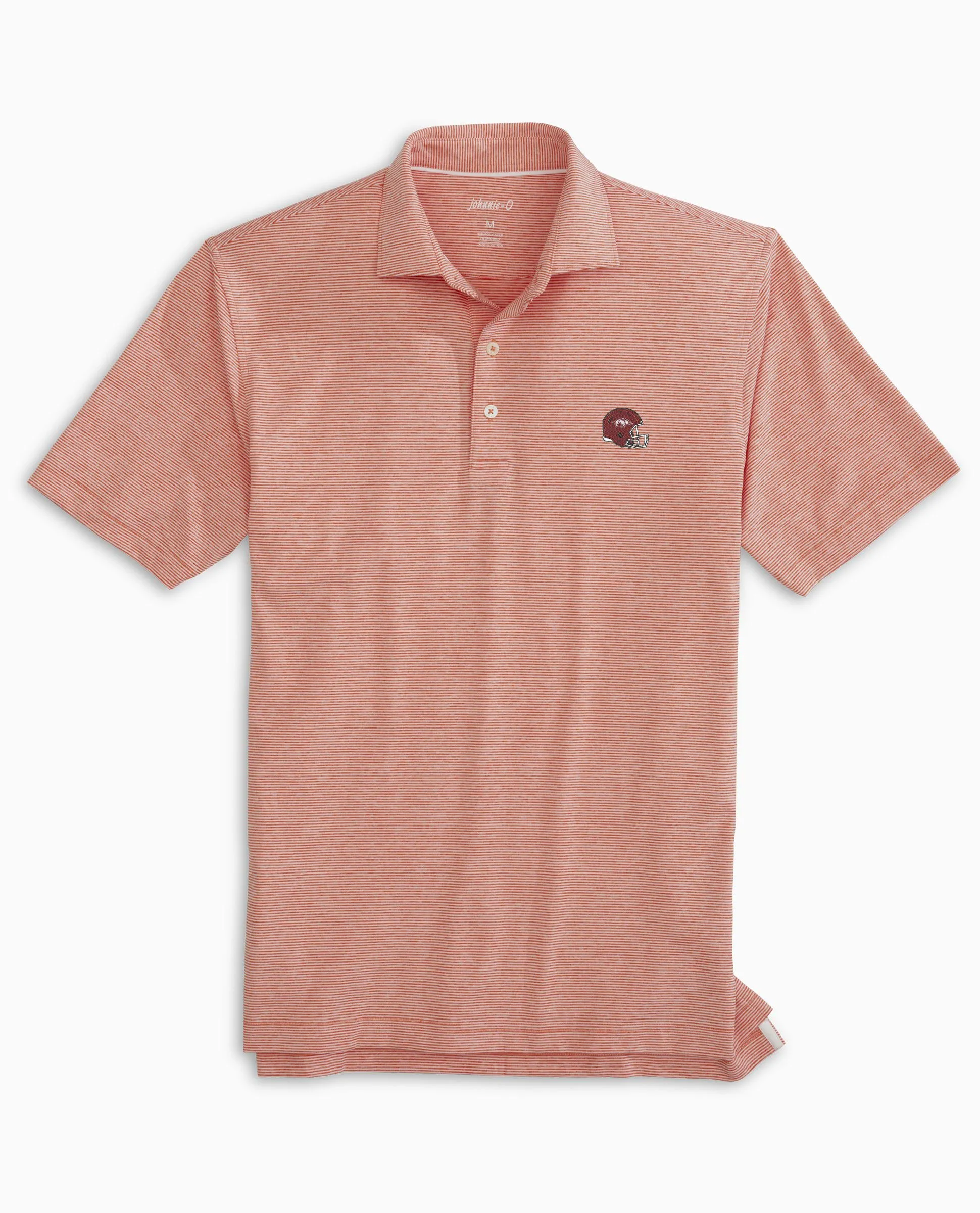 Arkansas Lyndonn Striped Jersey Performance Polo - Helmet Logo