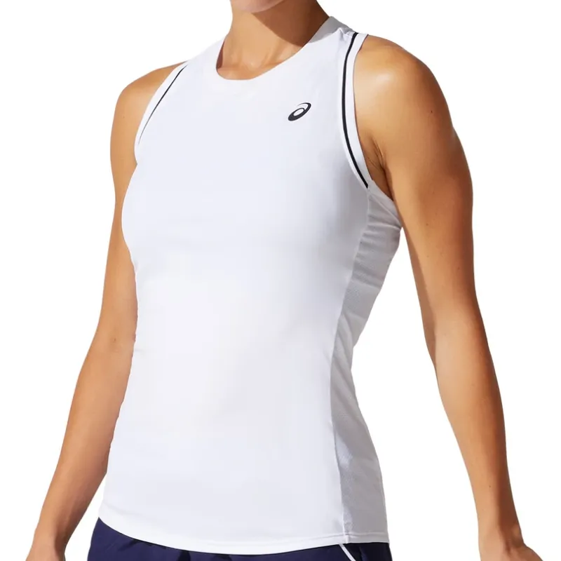 Asics Womens Court Piping Tank - Brilliant White