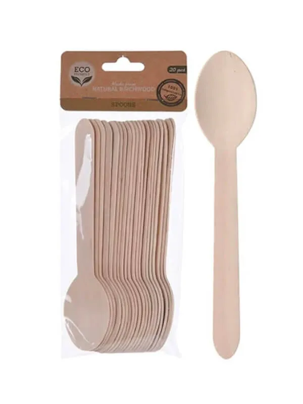 Birchwood Spoon Set - 20 Pieces