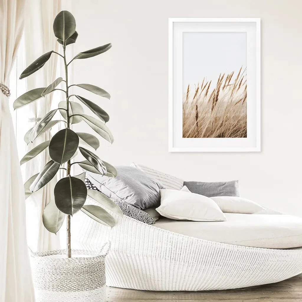 Bohemian Pampas Grass Print. Nature Inspired Theme