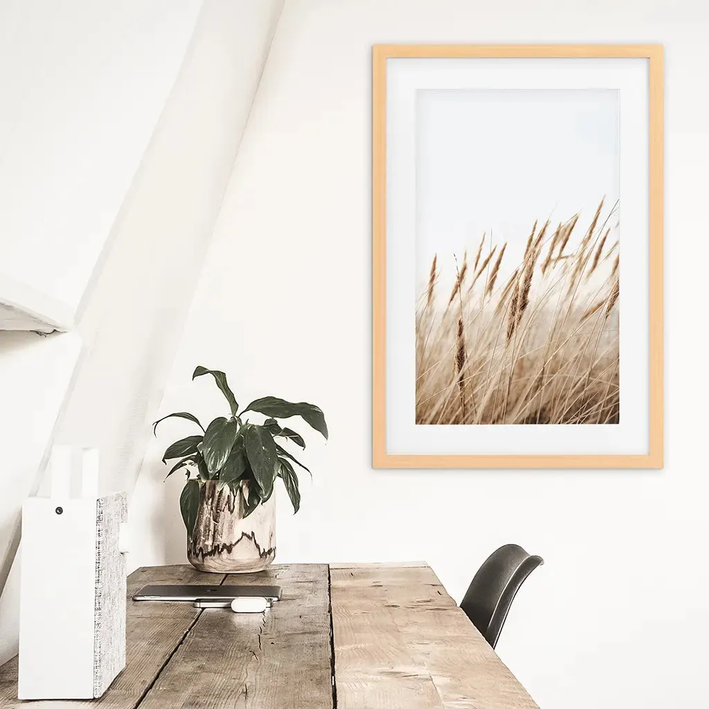 Bohemian Pampas Grass Print. Nature Inspired Theme