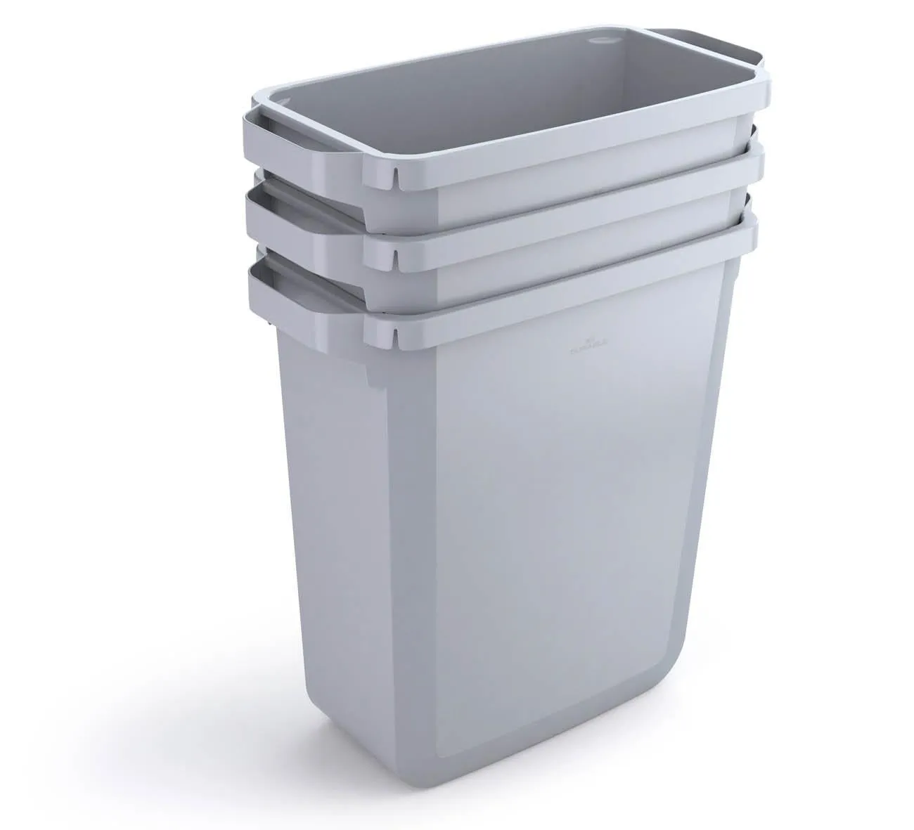 Durable DURABIN ECO Recycled Black Rectangular Recycling Bin   Black Lid | 60L