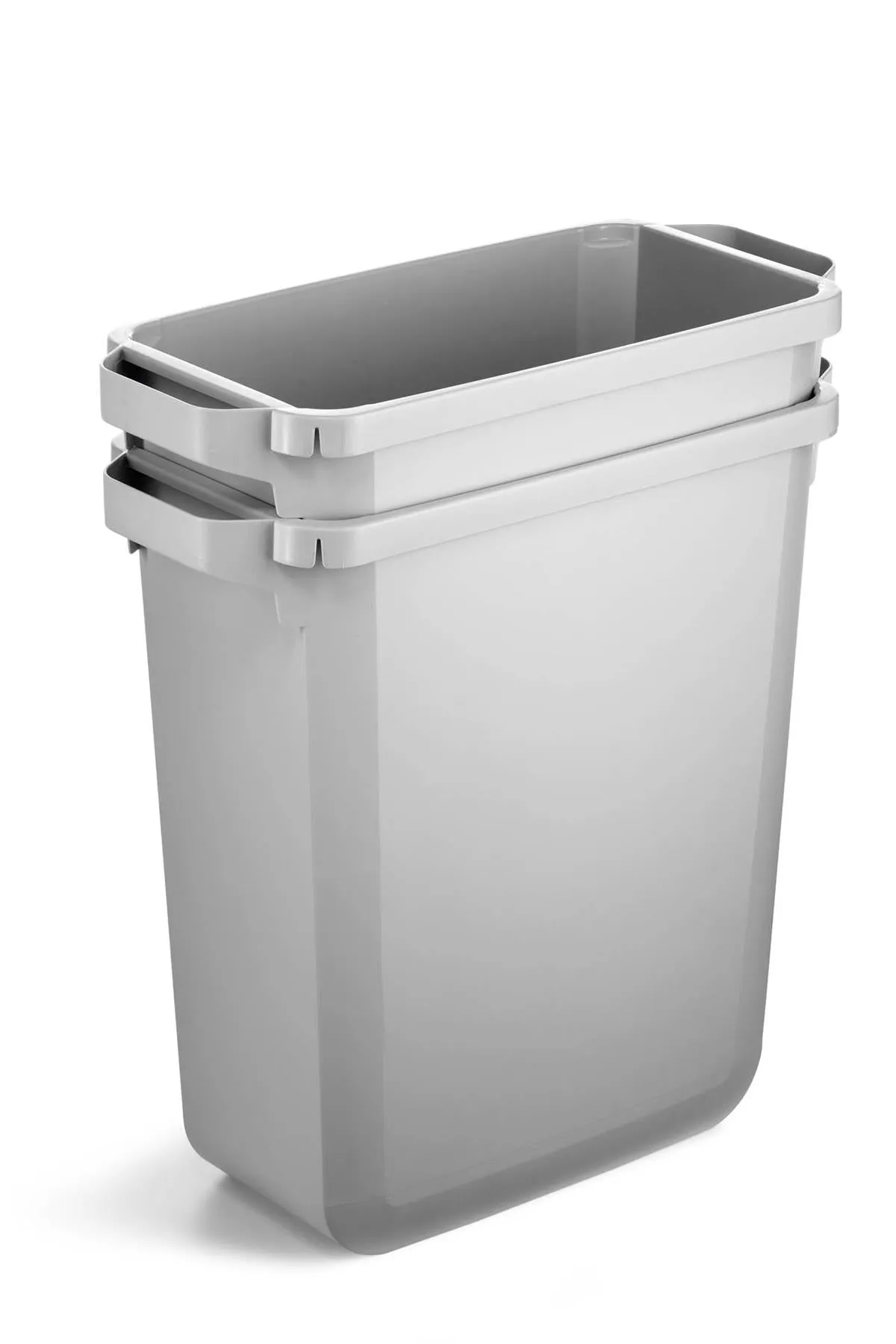 Durable DURABIN Grey Rectangular Recycling Bin   Black Lid | Food Safe | 60L