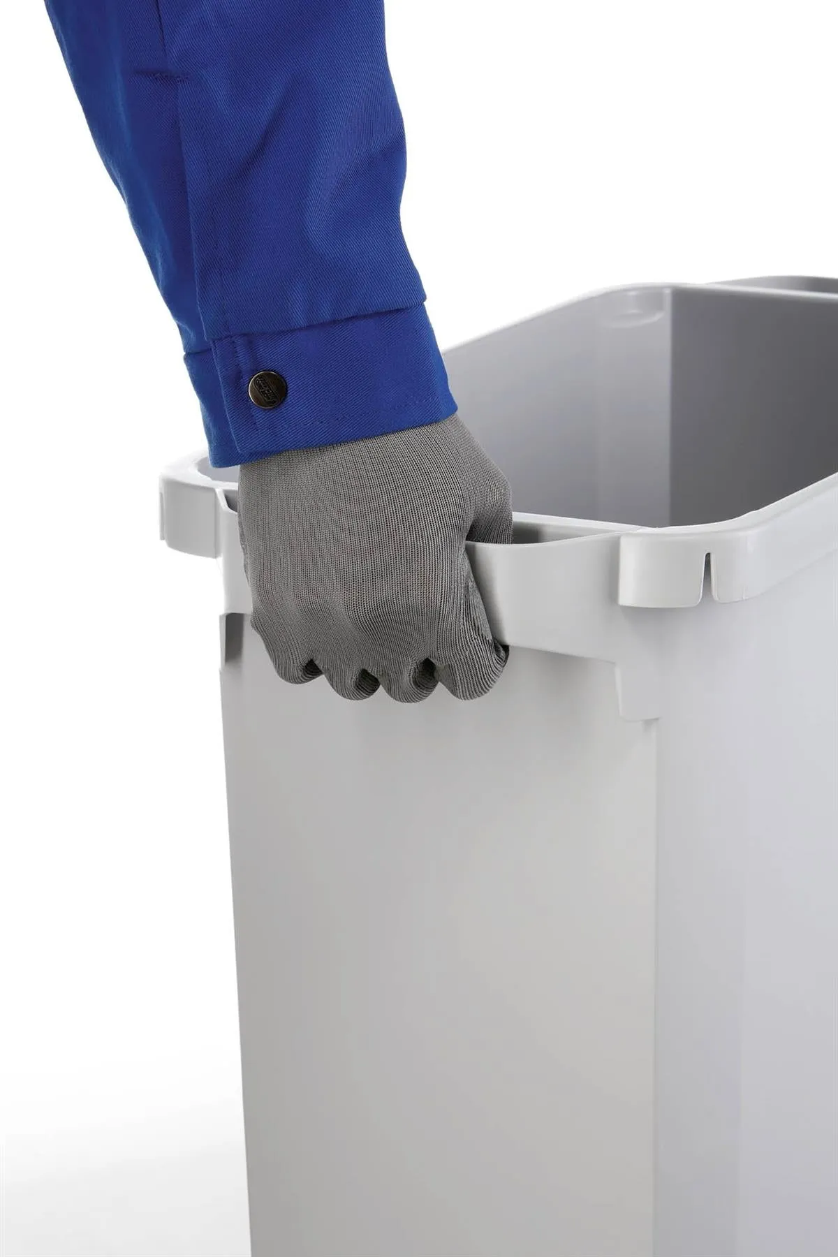 Durable DURABIN Grey Rectangular Recycling Bin   Yellow Hinged Lid | 60L