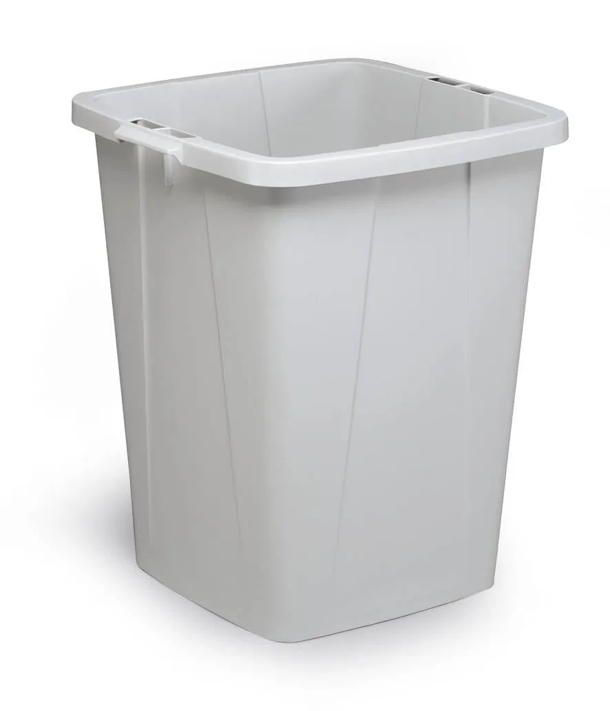 Durable DURABIN Grey Square Recycling Bin   Blue Lid | Food Safe | 90L