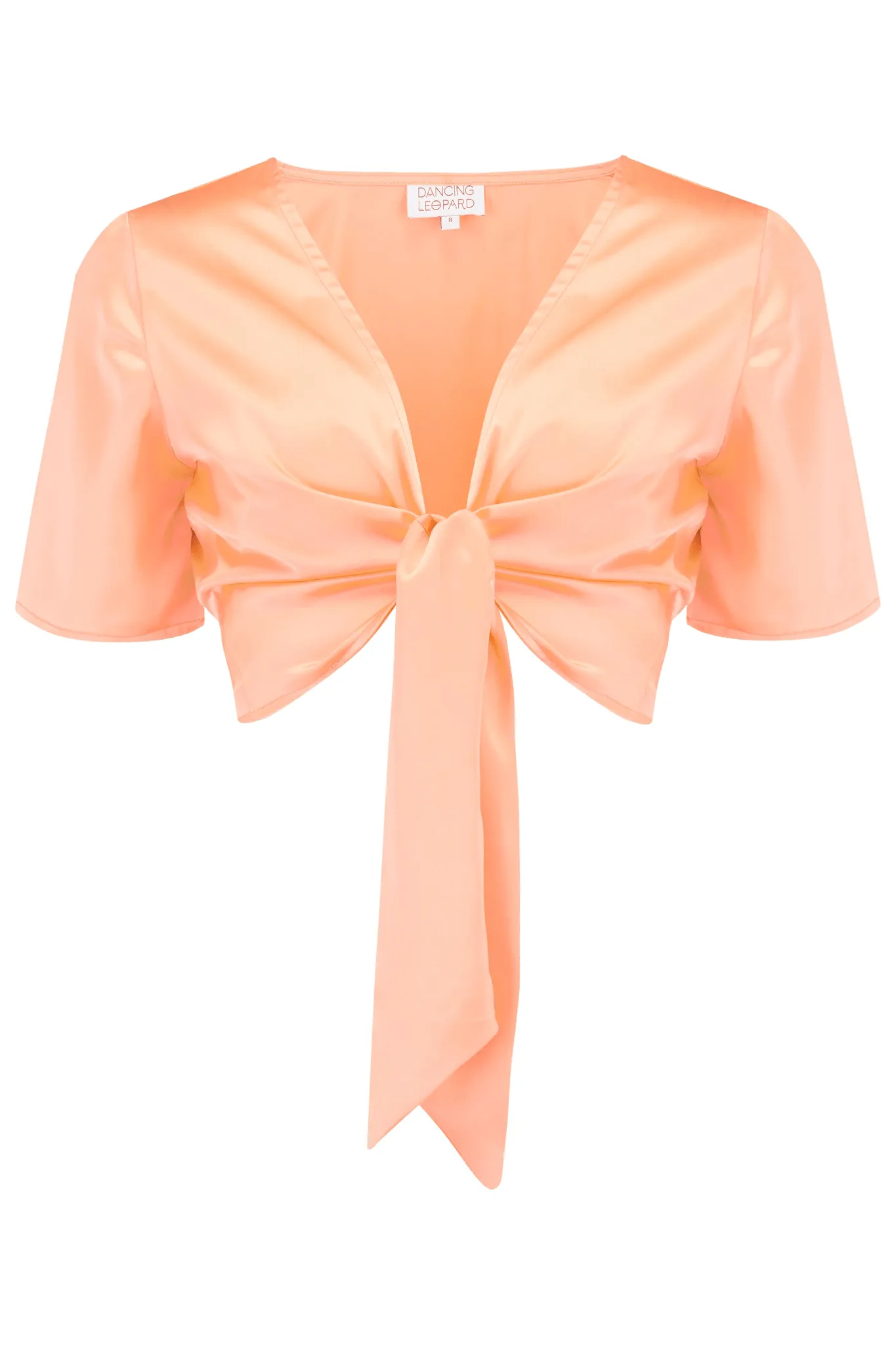 Gigi Wrap Top In Peach