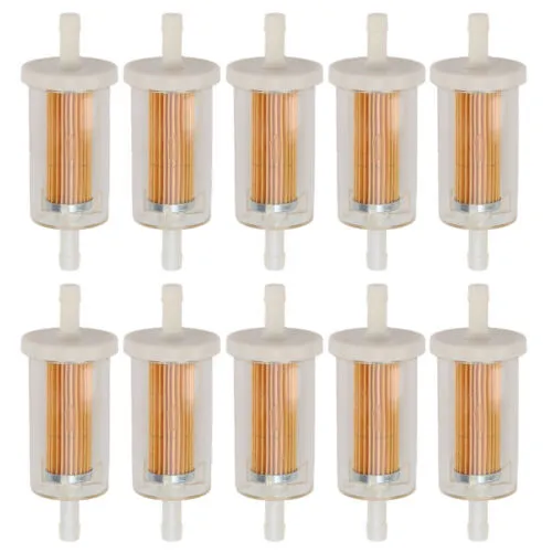 Hipa 10pcs 1/4-inch Fuel Filter For Briggs & Stratton 695666 845125 14469B BTT Fits John Deer Z225 Z425 Z245 Z435 Z625 Z525E Z375R Z235 Z255 Z335E Z355E Z335M Z345M Z345R Z355R Z510A Z520A Z910A Z920A lawn mower tractor