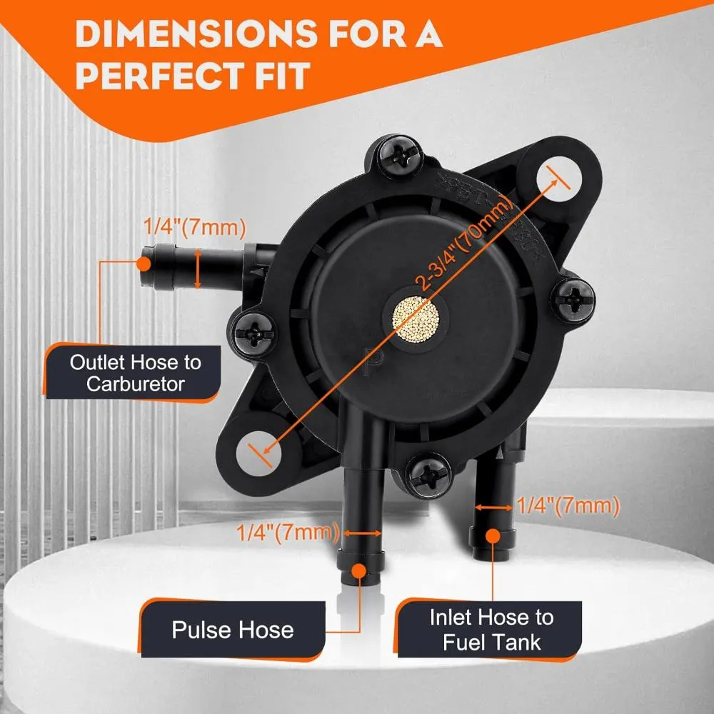 Hipa 24 393 16-S Fuel Pump Kit for John Deere LG808656 Honda 16700-Z0J-003 Kawasaki 49040-7001  BS 808656 807429 491922 691034 Engine Lawn Mower