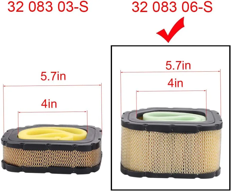 Hipa 32-083-06 Air Filter For Kohler SV710 SV715 SV720 SV725 SV730 SV735 SV740 SV810 SV820 SV830 SV840 Courage Engine Tractor 32-083-06S 32 883 03-S1