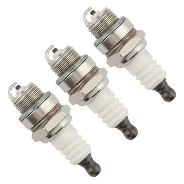 Hipa 3pcs L7T Spark Plug for 33cc 43cc 47cc 49cc 2-Stroke Mini Pocket Bike ATV Quad Scooter Trimmer Blower Chainsaw Brushcutter Strimmer Lawn Mower