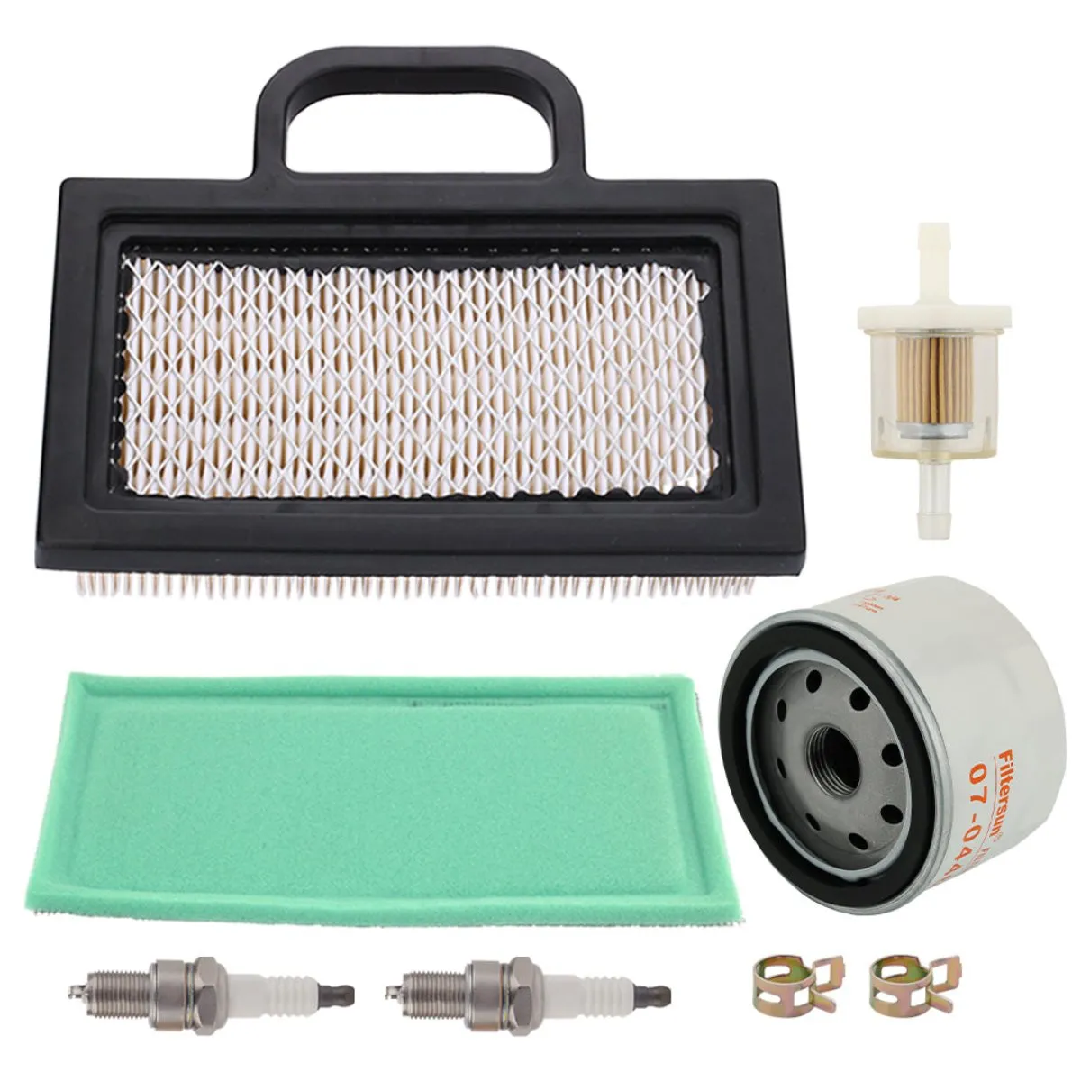 Hipa Air Filter 696854 Oil Filter Tune Up Kit For Briggs &Stratton 499486S 273638s 273638 John Deere L120 LA145 LA120 LA130 Engine Lawn Mower