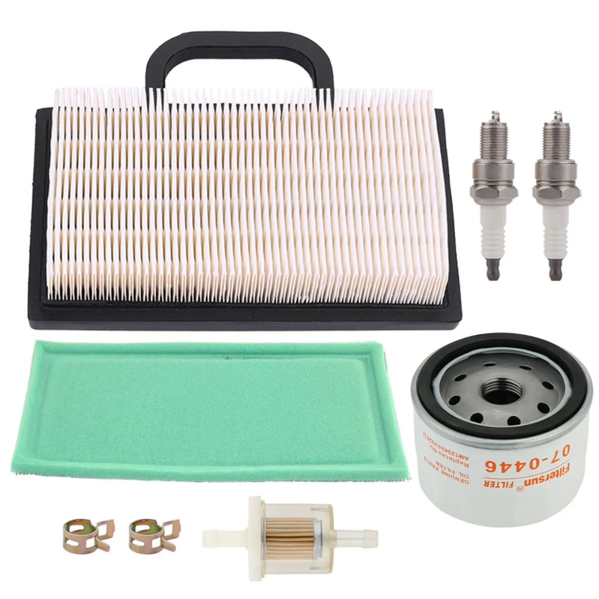 Hipa Air Filter 696854 Oil Filter Tune Up Kit For Briggs &Stratton 499486S 273638s 273638 John Deere L120 LA145 LA120 LA130 Engine Lawn Mower