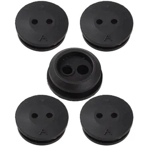 Hipa (Pack of 5) 2-Hole 19mm 3/4-inch Tank Hole Rubber Grommet for I.D x O.D: 3mm x5mm (Approx. 1/8" x 3/16") Fuel Lines fit Generator Lawn Mower Pressure Washer