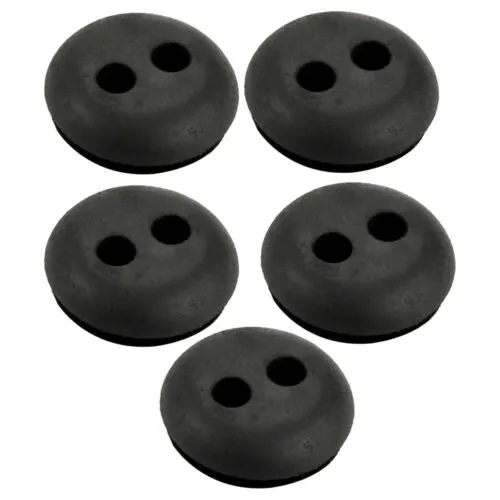 Hipa (Pack of 5) 2-Hole 19mm 3/4-inch Tank Hole Rubber Grommet for I.D x O.D: 3mm x5mm (Approx. 1/8" x 3/16") Fuel Lines fit Generator Lawn Mower Pressure Washer