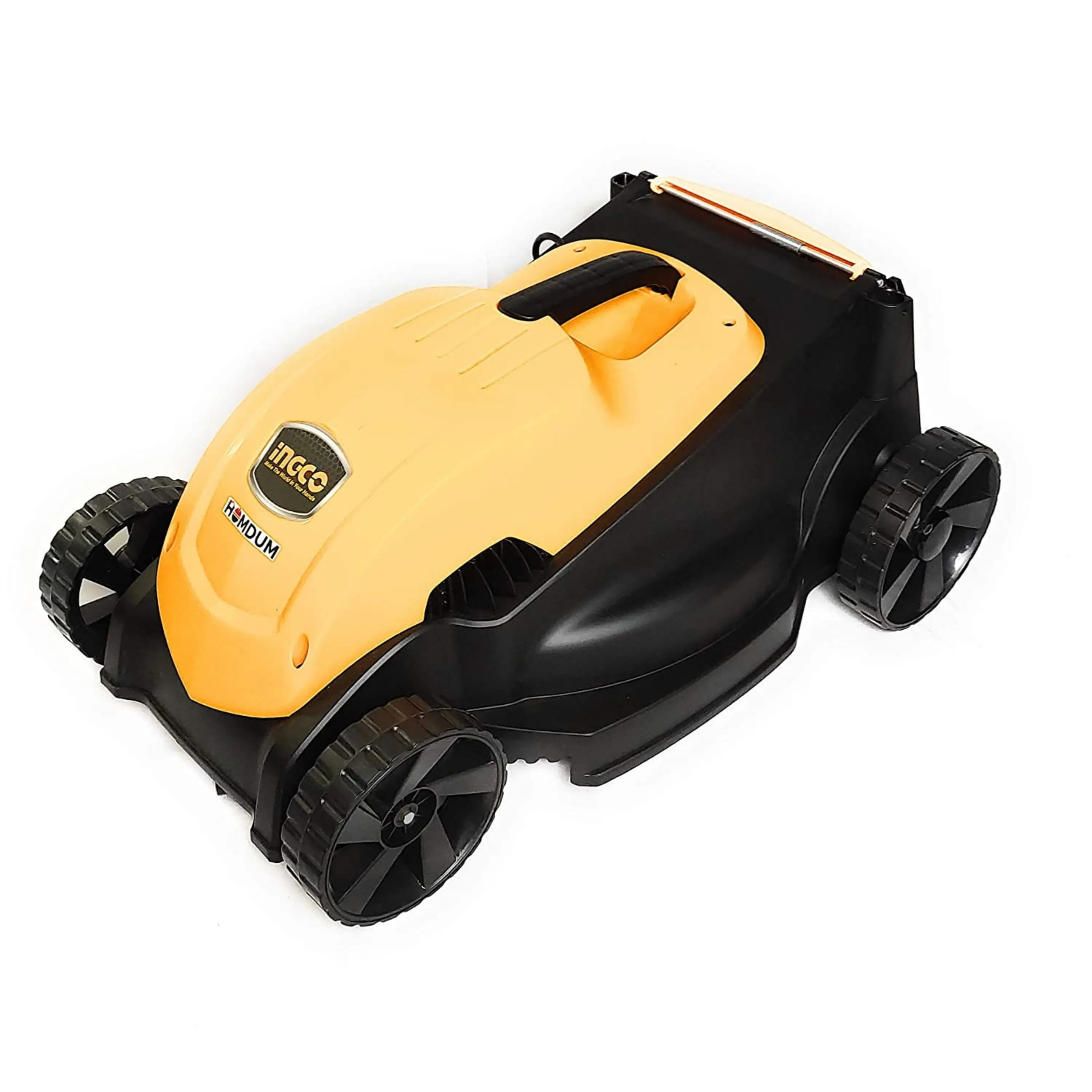 Ingco Electric Lawn Mower - Powerful 1600W motor LM385- 3 stage cutting Height - Safety Switch Feature - Grass catcher Box - 15 inch Steel Blade