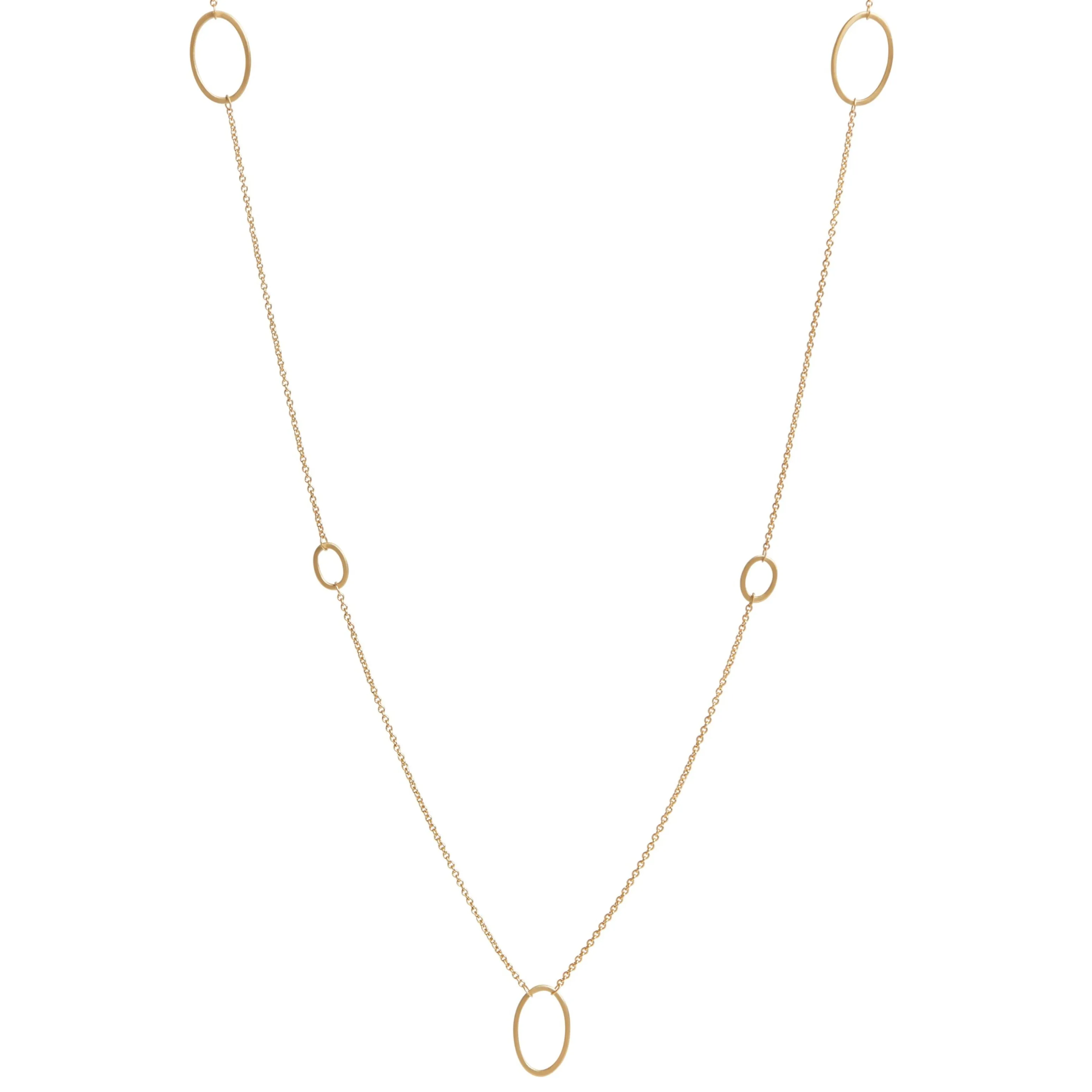 <!--NK757--> spaced mini ovals necklace