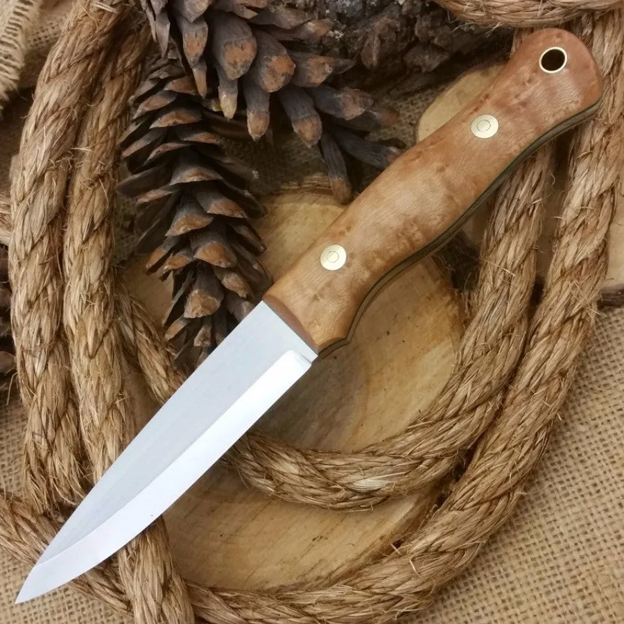 Mountaineer: 5/32 O1, Birdseye Maple & Kelly Green