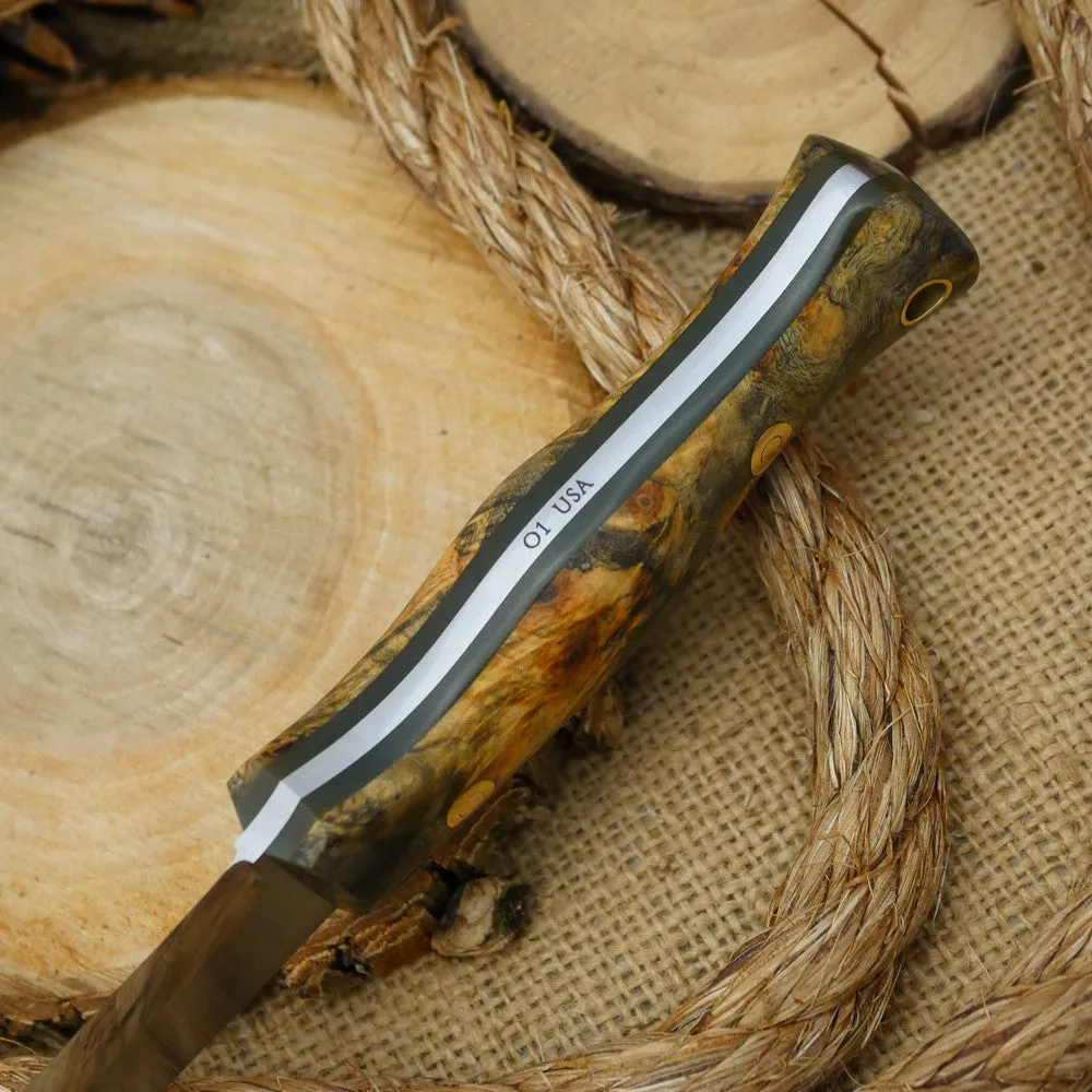 Mountaineer: Buckeye Burl & Translucent Green G10