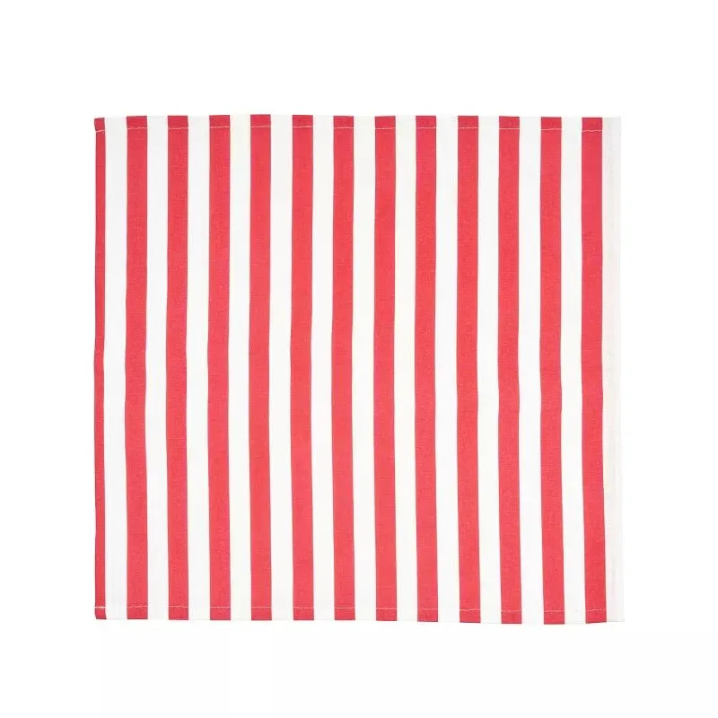 Red Stripe Napkins - Watermelon Whimsey