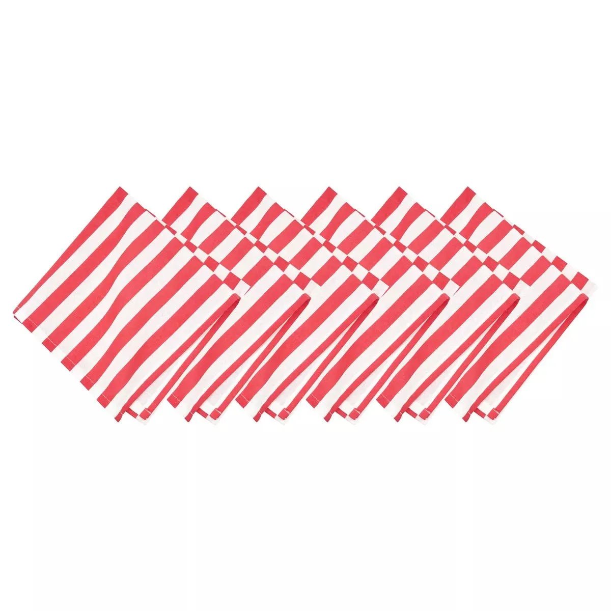 Red Stripe Napkins - Watermelon Whimsey