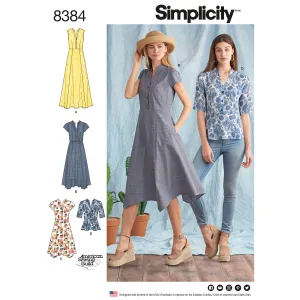 Simplicity Pattern 8384 Misses' Dress with Length Variations and Top