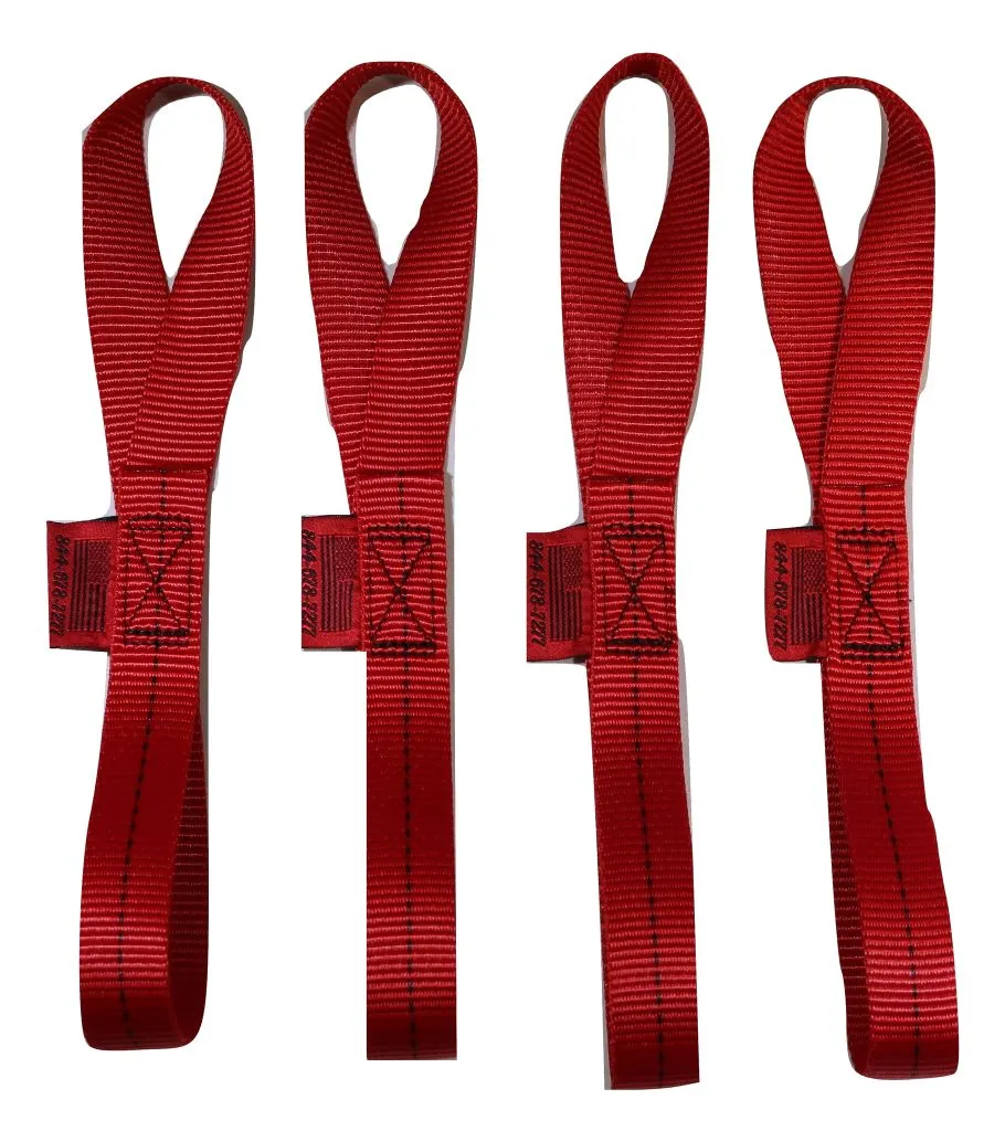 Soft Tie Loops 12" Length RED | 4 PACK