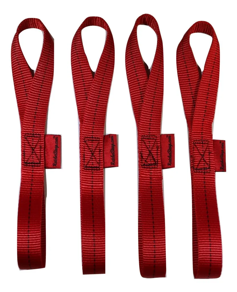 Soft Tie Loops 12" Length RED | 4 PACK