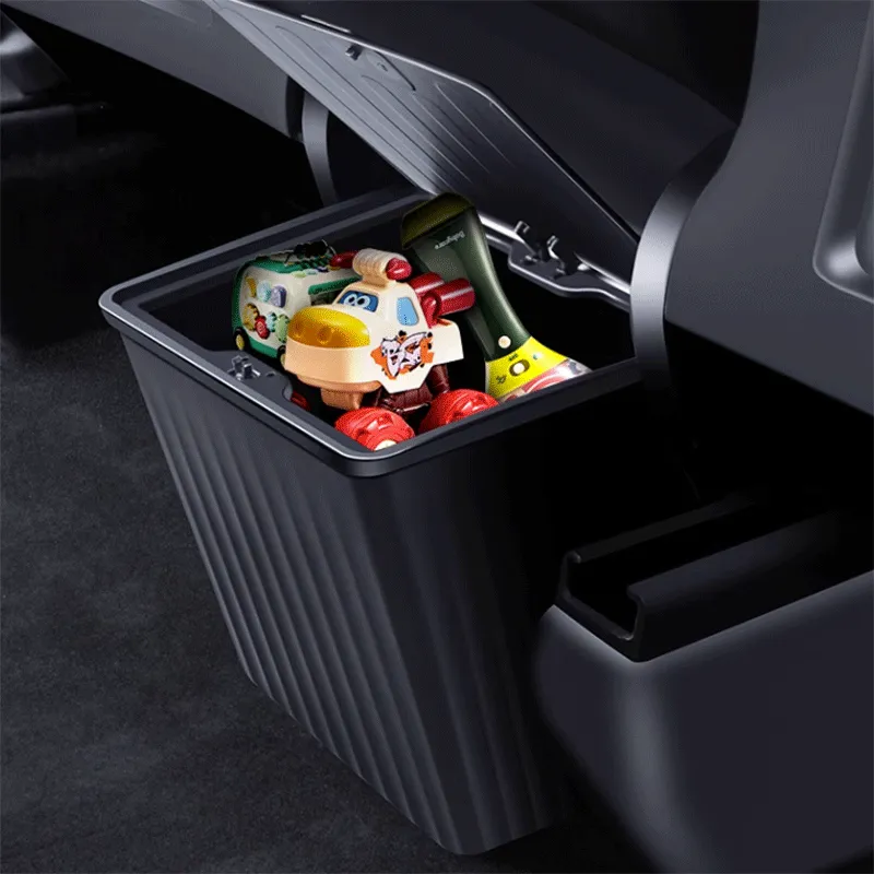 TAPTES Rear Row Under Seat Storage Organizer Trash Bin for Tesla Model Y