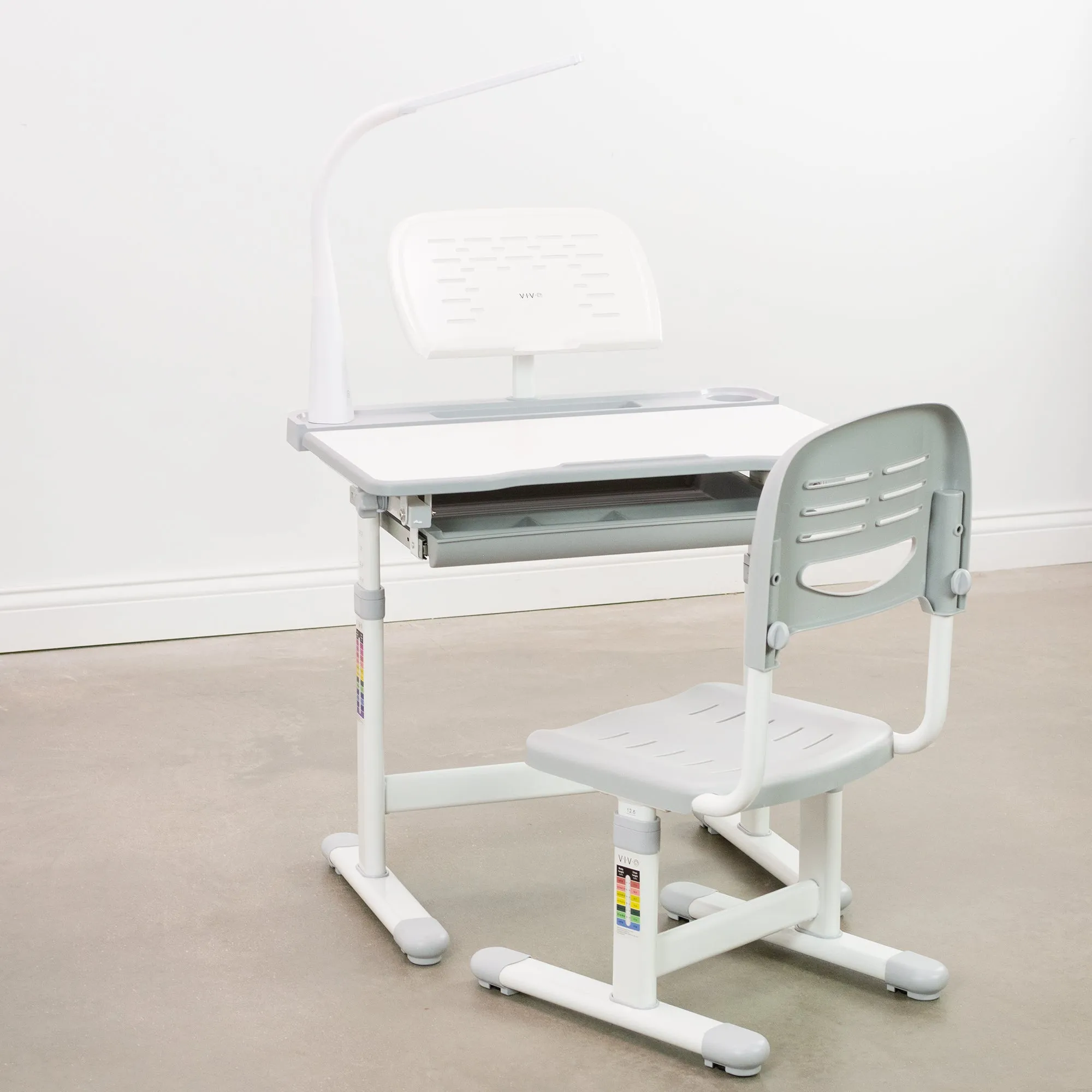 White Book Holder for Kids’ Height Adjustable Desk