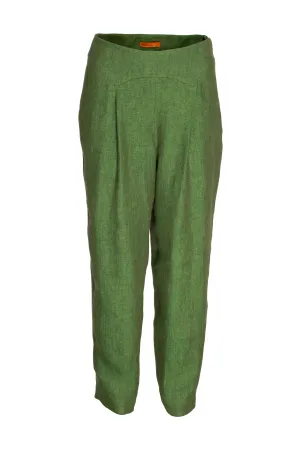 Yoke Pleat Pant - Grass Linen 9726